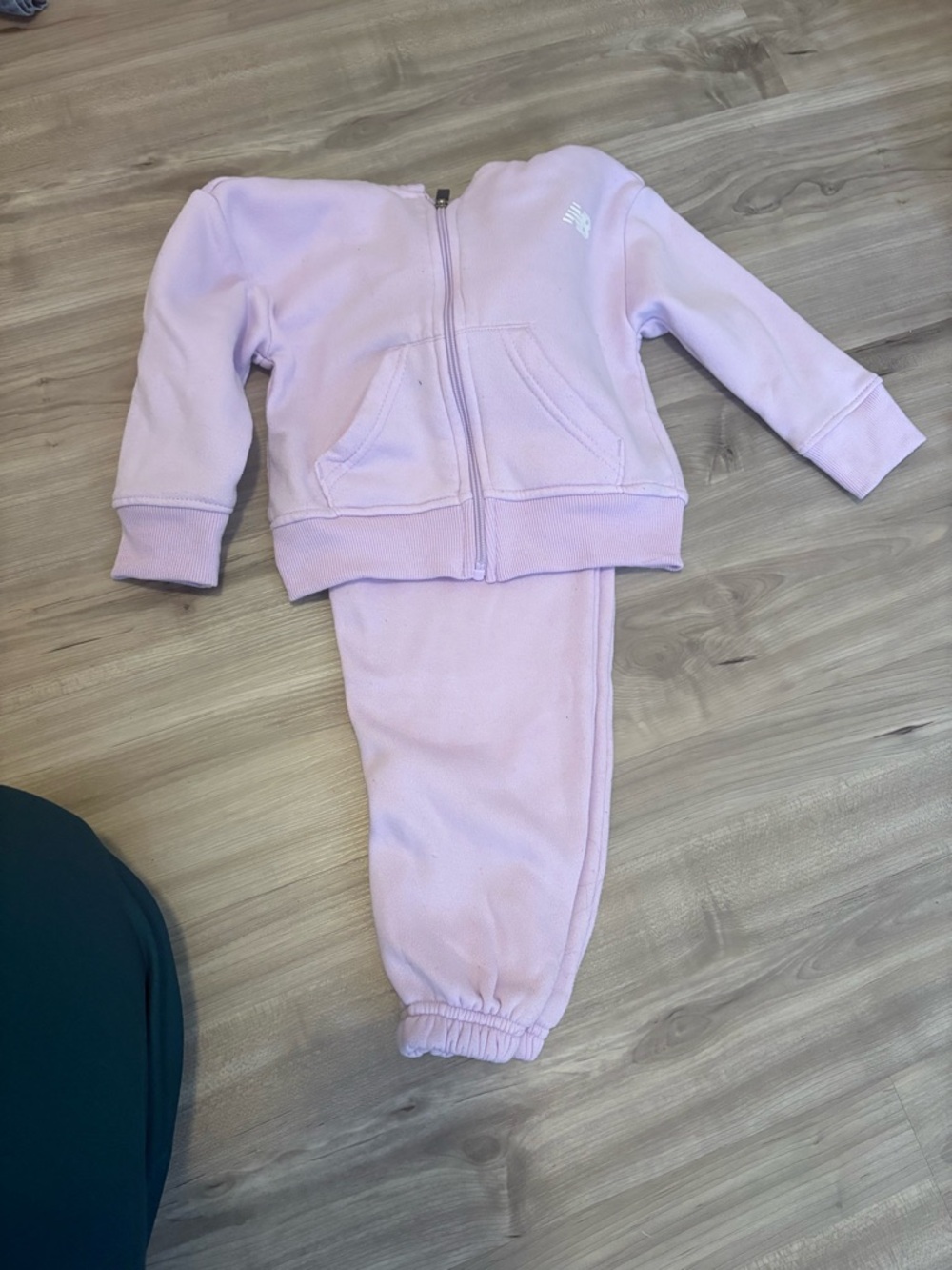 New Balance Light Pink Toddler Zip Hoodie & Joggers Set